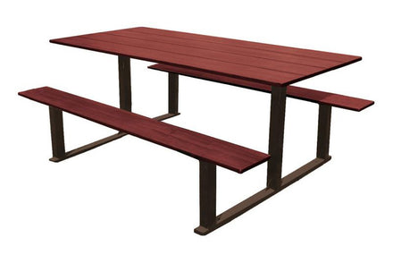 Procity Riga Picnic Bench (Standard / Chocolate Brown RAL 8017)