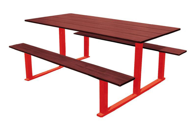 Procity Riga Picnic Bench (Standard / Traffic Red RAL 3020)