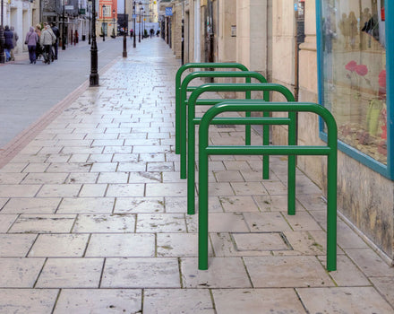 Sheffield Reinforced Bike Stand 50mm Cast In Galvanised