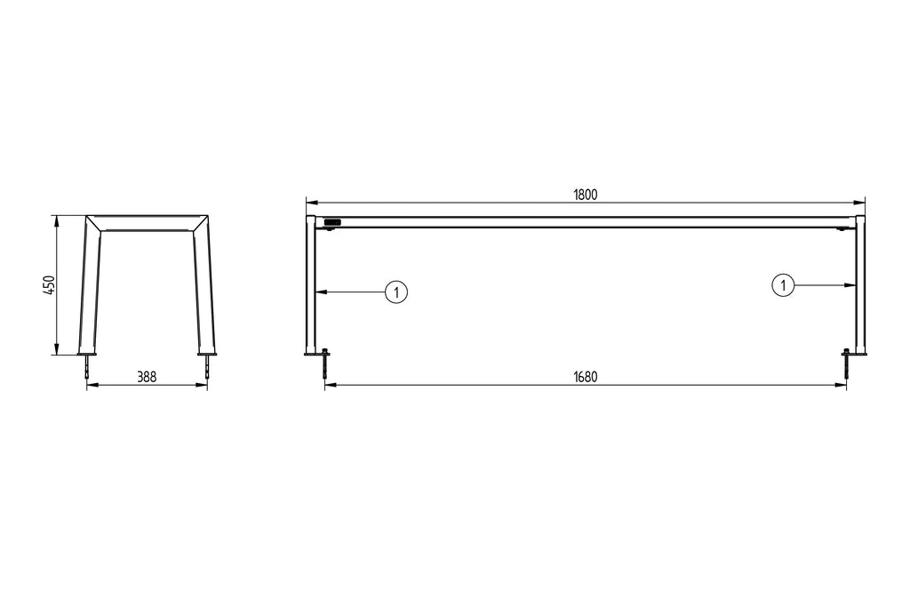 Procity Silaos Backless Bench