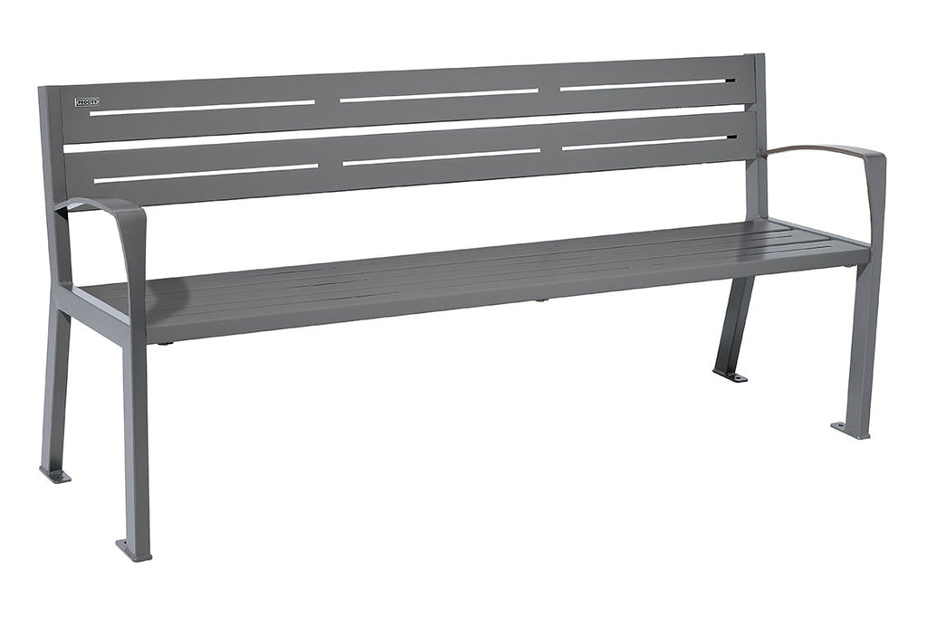 Procity Silaos All Steel Seat Bench 1.8m