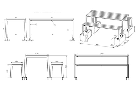 Procity Silaos Picnic Bench 1.8m