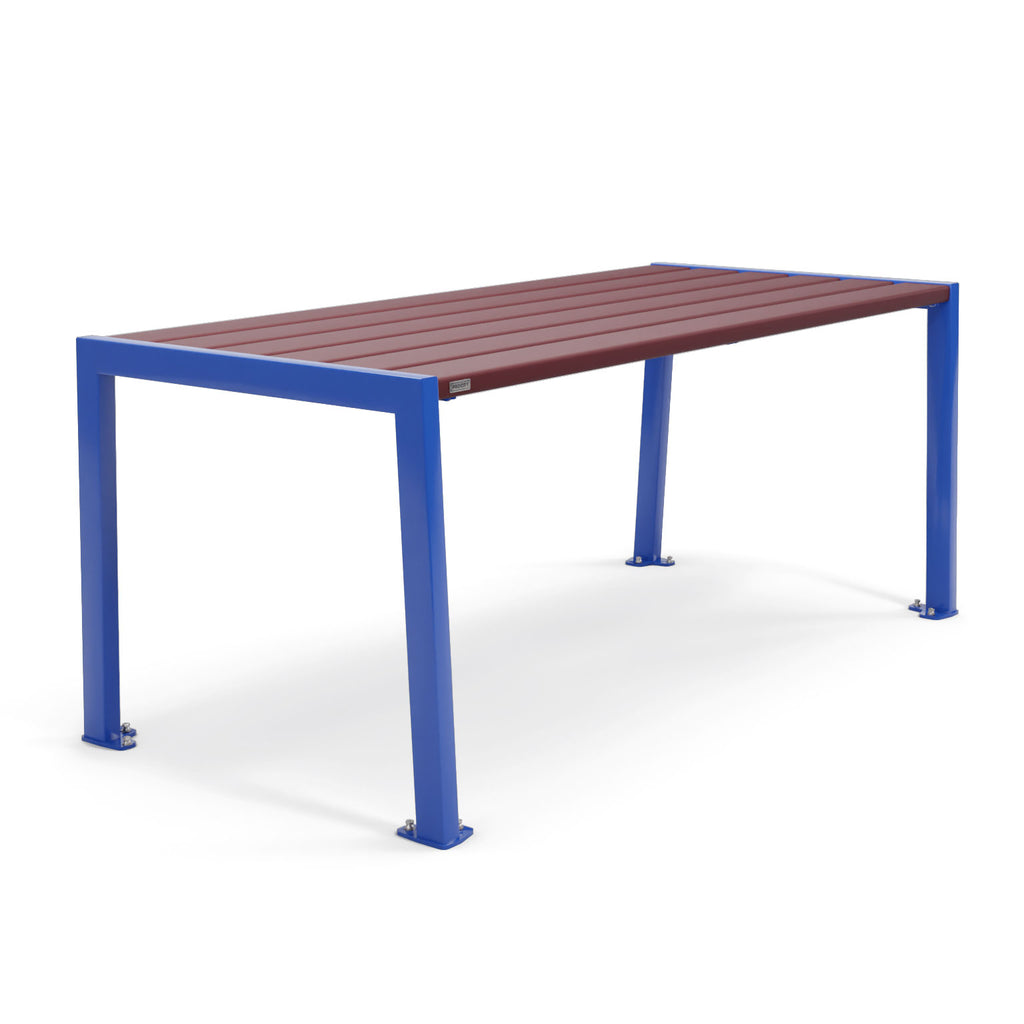 Procity Silaos Picnic Bench 1.8m Table Only Gentian Blue RAL 5010 Recycled Plastic (HPL) Slats