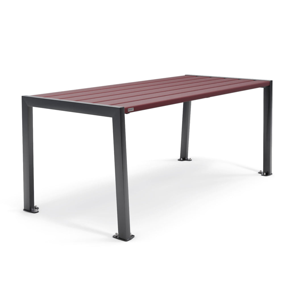 Procity Silaos Picnic Bench 1.8m Table Only Jet Black RAL 9005 Recycled Plastic (HPL) Slats