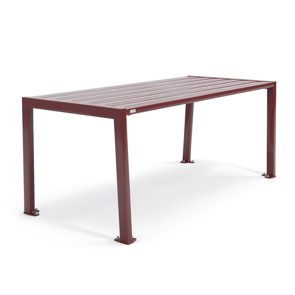 Procity Silaos Picnic Bench 1.8m Table Only Maroon RAL 3004 Galvanised Maroon RAL 3004