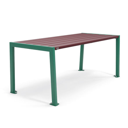 Procity Silaos Picnic Bench 1.8m Table Only Moss Green RAL 6005 Recycled Plastic (HPL) Slats