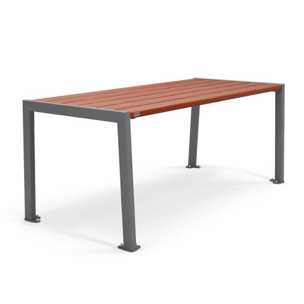 Procity Silaos Picnic Bench 1.8m Table Only Procity Grey Mahogany Stained PEFC Oak Slats