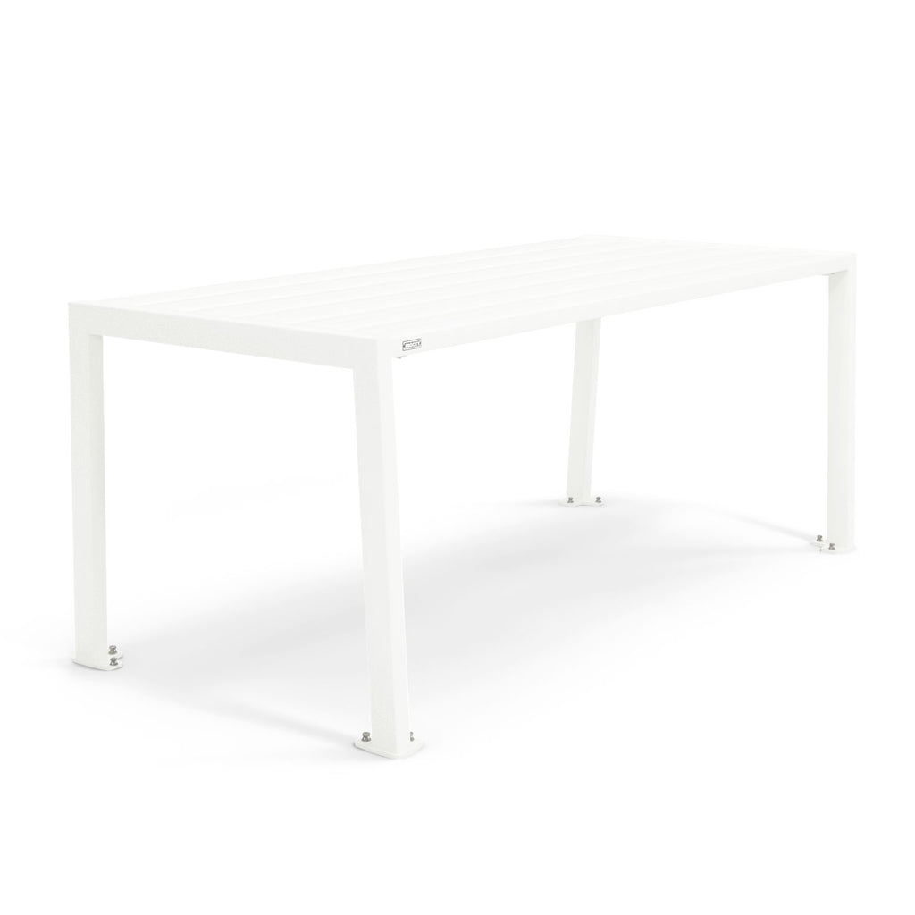 Procity Silaos Picnic Bench 1.8m Table Only Pure White RAL 9010 Galvanised Pure White RAL 9010