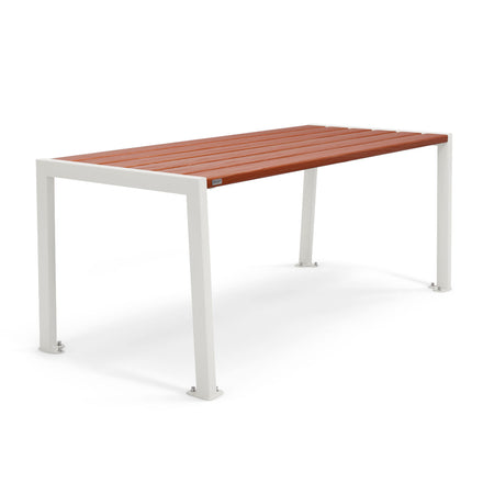 Procity Silaos Picnic Bench 1.8m Table Only Silk Grey RAL 7044 Mahogany Stained PEFC Oak Slats