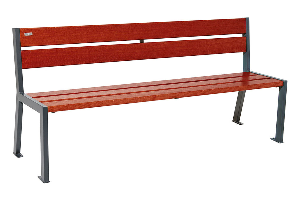 Procity Silaos Steel & Wood Seat Bench 1.8m