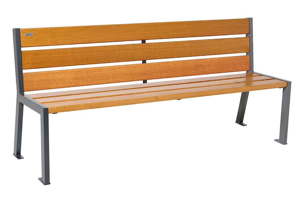 Procity Silaos Steel & Wood Seat Bench 1.8m