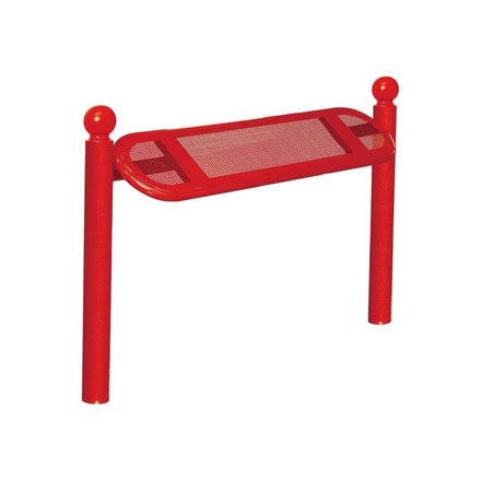 Procity Estoril Perch Bench 0.9m (Sphere / Traffic Red RAL 3020)