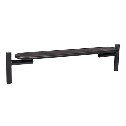 Procity Estoril Backless Bench 1.8m (Brushed Stainless Steel / Jet Black RAL 9005)