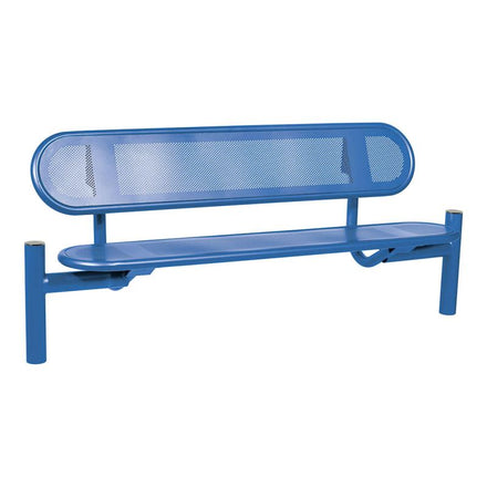 Procity Estoril Seat Bench 1.8m (Brushed Stainless Steel / Gentian Blue RAL 5010)