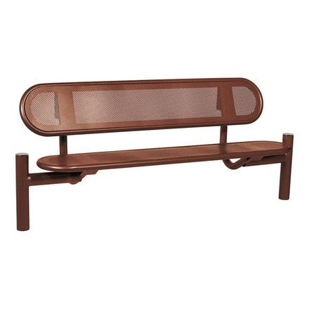 Procity Estoril Seat Bench 1.8m (Brushed Stainless Steel / Corten Effect)