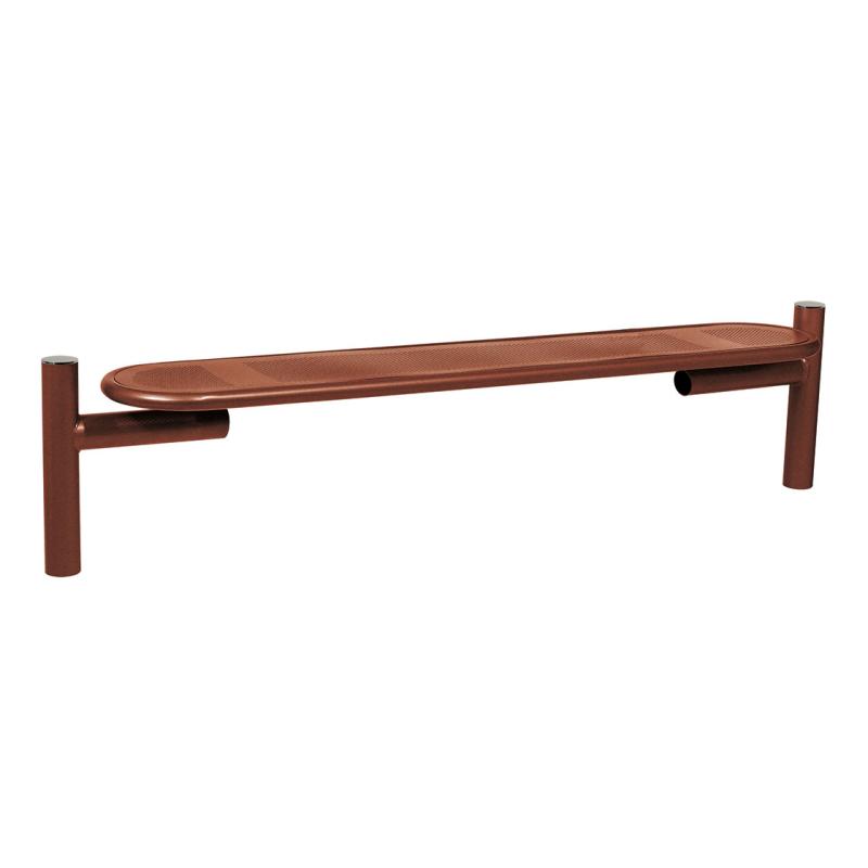 Procity Estoril Backless Bench 1.8m (Brushed Stainless Steel / Corten Effect)