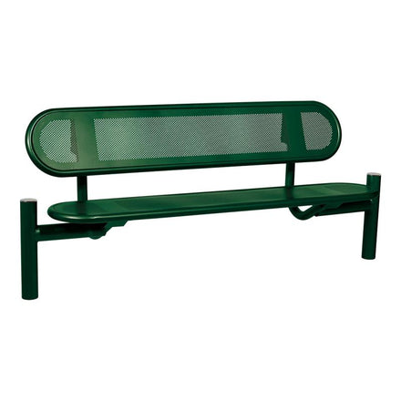 Procity Estoril Seat Bench 1.8m (Brushed Stainless Steel / Moss Green RAL 6005)