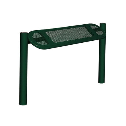 Procity Estoril Perch Bench 0.9m (Brushed Stainless Steel / Moss Green RAL 6005)