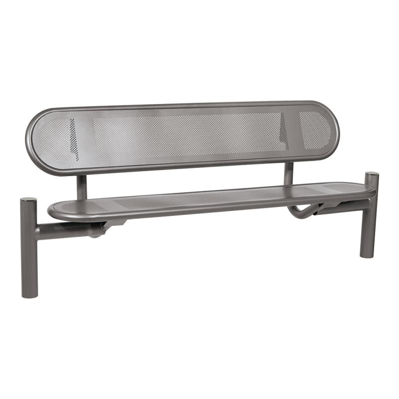 Procity Estoril Seat Bench 1.8m (Brushed Stainless Steel / Procity Grey)