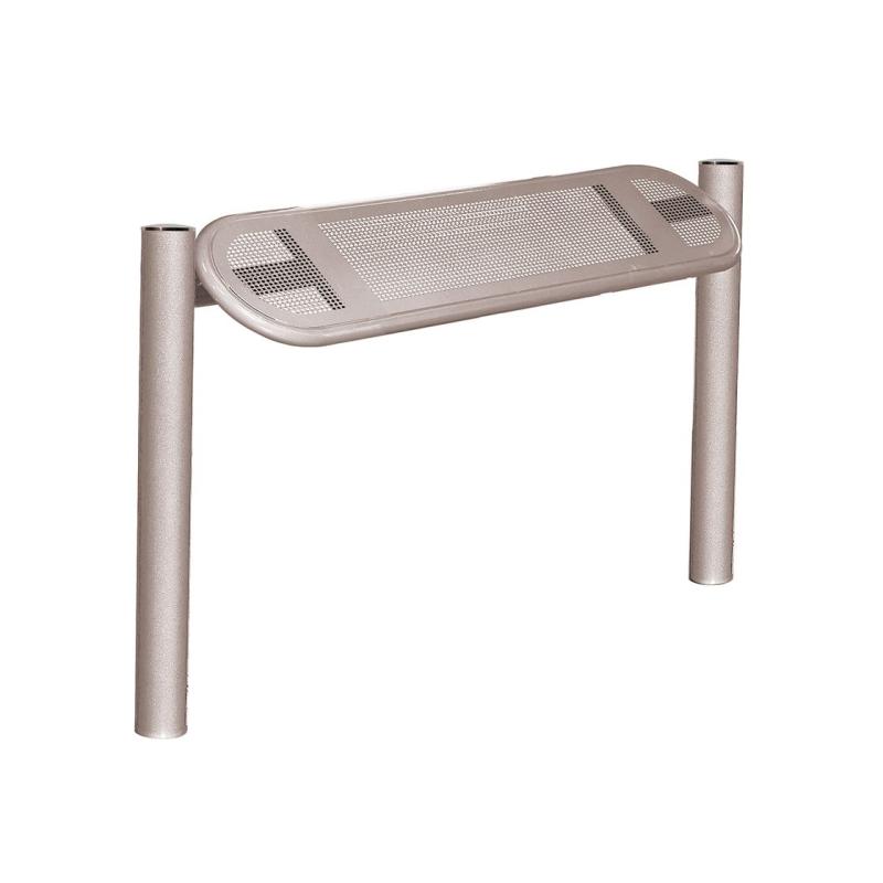 Procity Estoril Perch Bench 0.9m (Brushed Stainless Steel / Silk Grey RAL 7044)