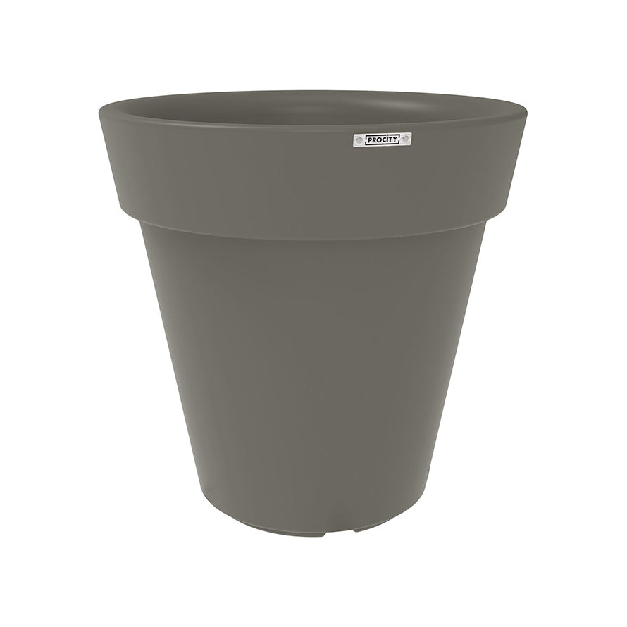 Procity Large Plastic Heritage Planter (800mm (At Rim) / Quartz Grey - RAL 7039)