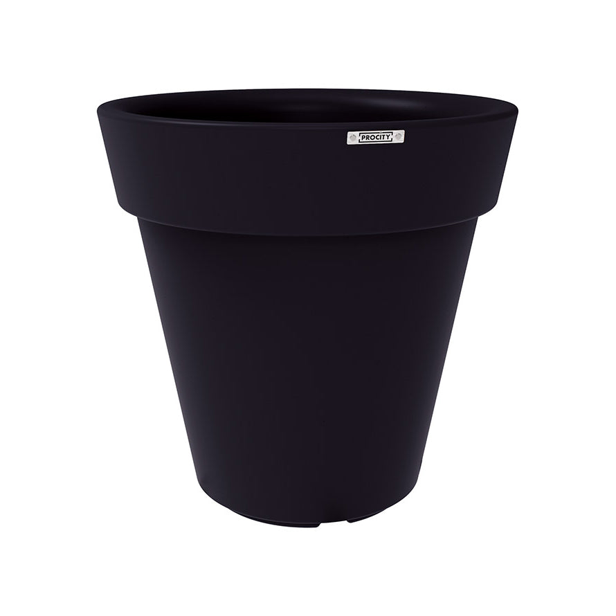 Procity Large Plastic Heritage Planter (800mm (At Rim) / Traffic Black - RAL 9017)