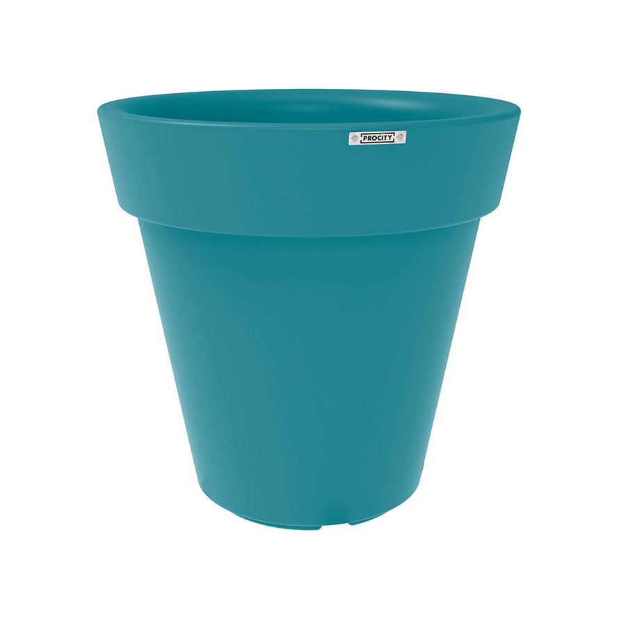 Procity Large Plastic Heritage Planter (800mm (At Rim) / Turquoise Blue - RAL 5018)