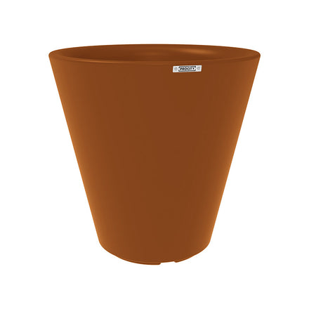 Procity Large Plastic Tradition Planter (800mm (At Rim) / Orange Brown - RAL 8023)