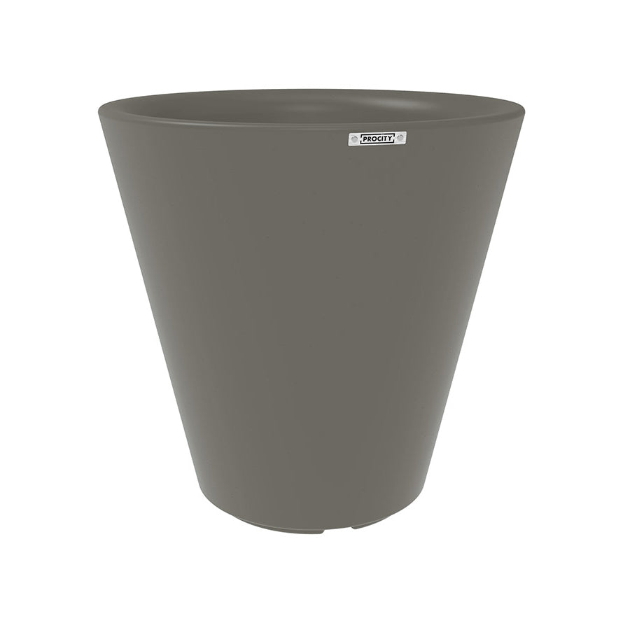 Procity Large Plastic Tradition Planter (800mm (At Rim) / Quartz Grey - RAL 7039)