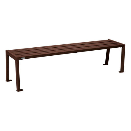 Procity Silaos Backless Bench (1.8m / Galvanised Chocolate Brown RAL 8017 / Chocolate Brown RAL 8017)