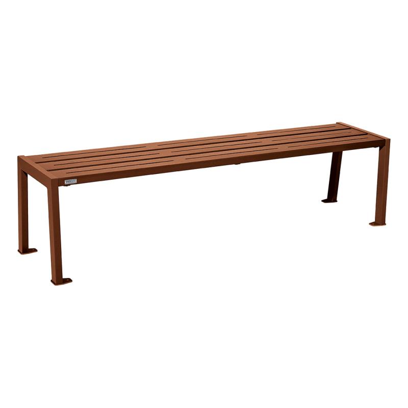 Procity Silaos Backless Bench (1.8m / Galvanised Corten Effect / Corten Effect)