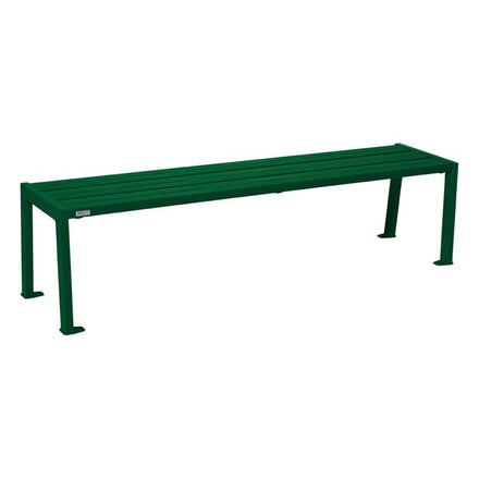 Procity Silaos Backless Bench (1.8m / Galvanised Moss Green RAL 6005 / Moss Green RAL 6005)