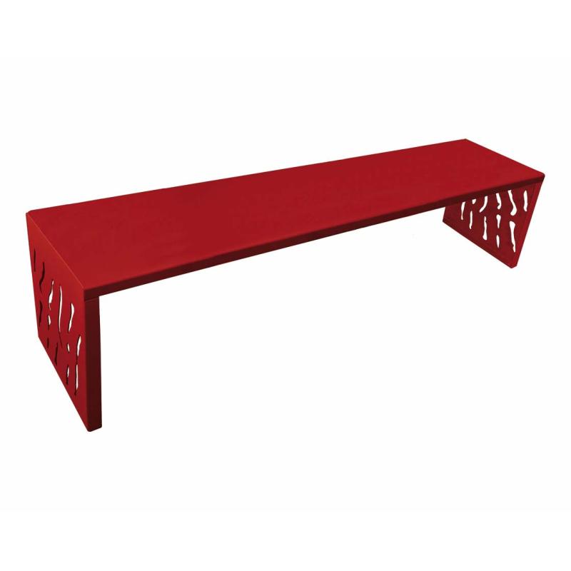 Procity Venice Backless Bench 1.8m (Galvanised Maroon RAL 3004 / Maroon RAL 3004)