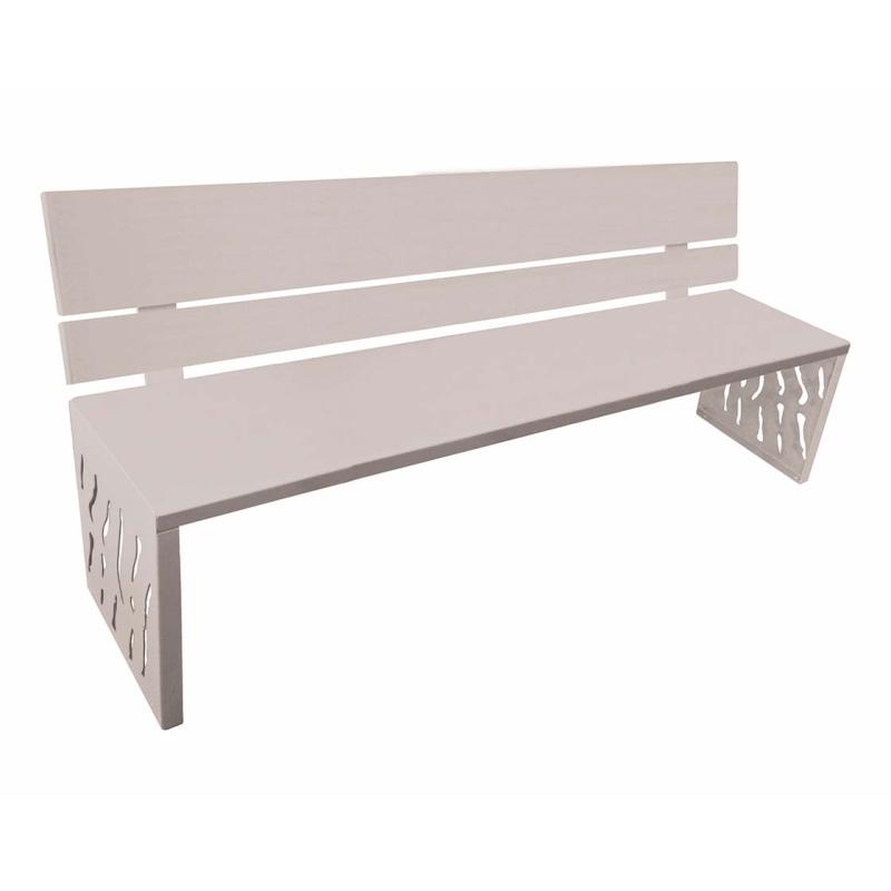 Procity Venice Seat Bench 1.8m (All Steel / Galvanised Silk Grey RAL 7044 / Silk Grey RAL 7044)