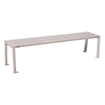 Procity Silaos Backless Bench (1.8m / Galvanised Silk Grey RAL 7044 / Silk Grey RAL 7044)