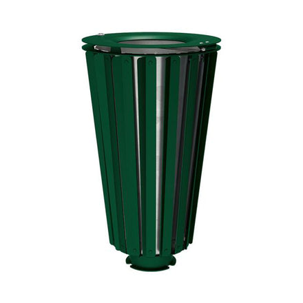 Procity Lofoten Litter Bin 80L (All Steel / With Internal Galvanised Bucket / Moss Green RAL 6005)