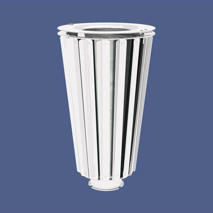 Procity Lofoten Litter Bin 80L (All Steel / With Internal Galvanised Bucket / Pure White RAL 9010)