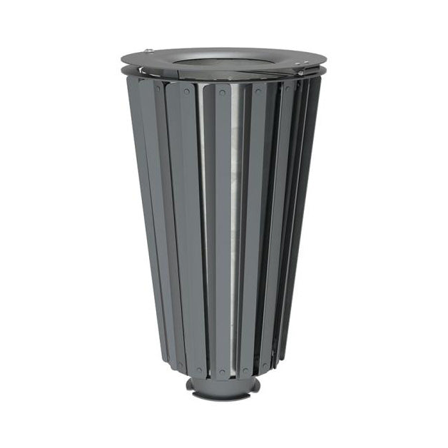 Procity Lofoten Litter Bin 80L (All Steel / With Internal Galvanised Bucket / Procity Grey)