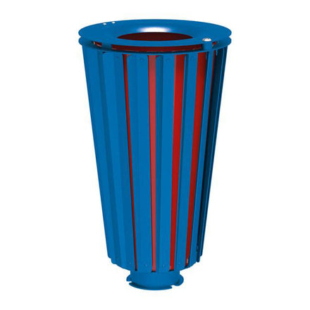 Procity Lofoten Litter Bin 80L (All Steel / With Internal Painted Galvanised Bucket / Gentian Blue RAL 5010)