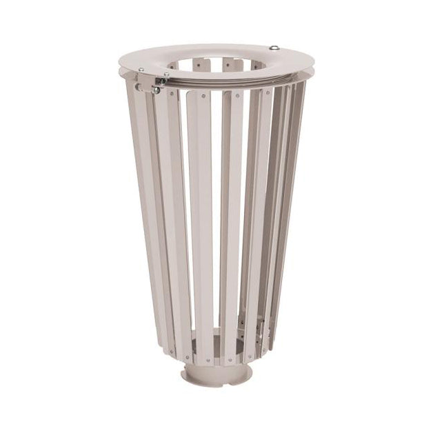 Procity Lofoten Litter Bin 80L (All Steel / Without Internal Bucket / Silk Grey RAL 7044)