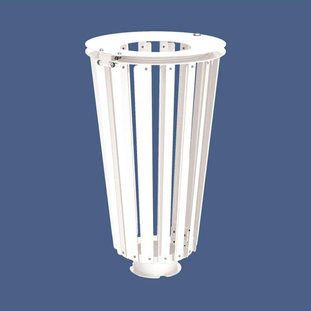 Procity Lofoten Litter Bin 80L (All Steel / Without Internal Bucket / Pure White RAL 9010)