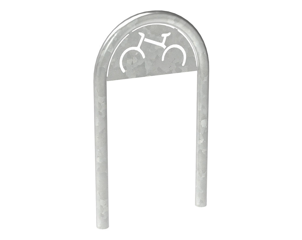 60mm Trombone Bike Stand With Cycle Symbol Cast In - Galvanised