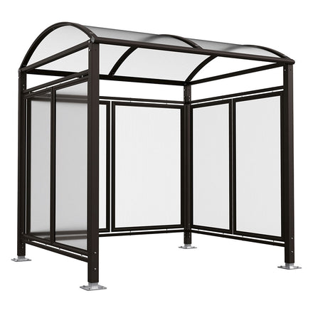 Procity Venue Smoking Shelter (2500mm / Galvanised & Powder Coated Jet Black RAL 9005)