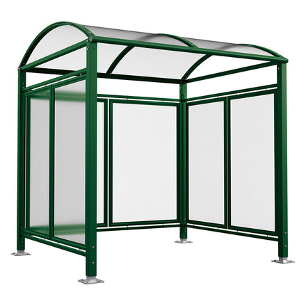 Procity Venue Smoking Shelter (2500mm / Galvanised & Powder Coated Moss Green RAL 6005)