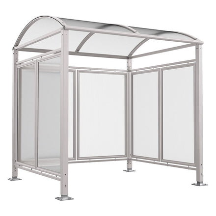 Procity Venue Smoking Shelter (2500mm / Galvanised & Powder Coated Silk Grey RAL 7044)