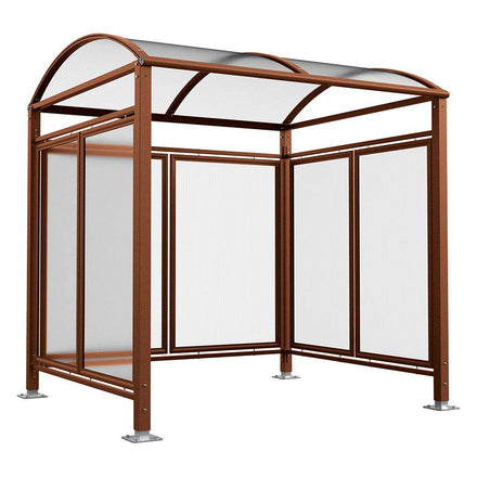 Procity Voute Bike Shelter (2500mm / Rear + 2 Side Cladding / Galvanised & Powder Coated Corten Effect)