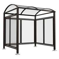 Procity Voute Bike Shelter (2500mm / Rear + 2 Side Cladding / Galvanised & Powder Coated Jet Black RAL 9005)