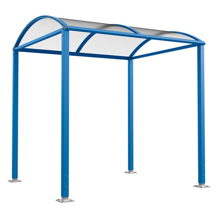 Procity Voute Bike Shelter (2500mm / No Cladding / Galvanised & Powder Coated Gentian Blue RAL 5010)