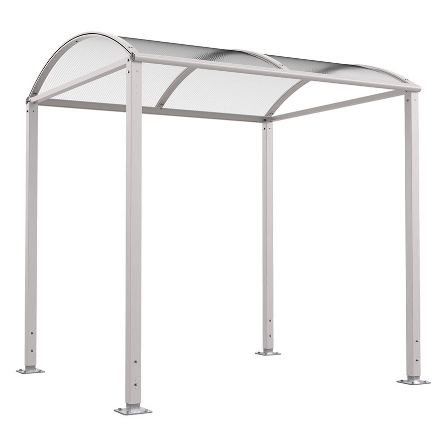 Procity Voute Bike Shelter (2500mm / No Cladding / Galvanised & Powder Coated Silk Grey RAL 7044)