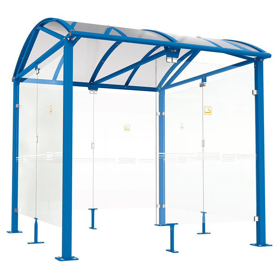 Procity Voute Large Smoking Shelter (2500mm / Galvanised & Powder Coated Moss Green RAL 6005)